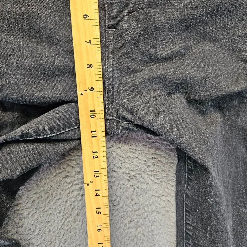 Levis 505 Jeans Women Size 31 Black Denim Straight Leg Mid Rise‎